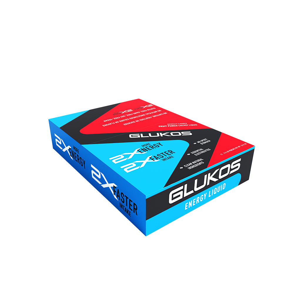 Glukos Fruit Punch Energy Gel Packs - Sealed 12 Pack Box