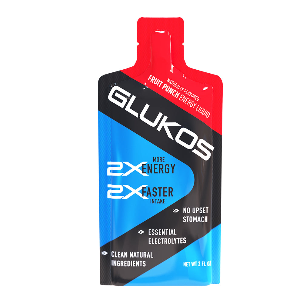 Glukos Fruit Punch Energy Gel Pack - Single Serving - Front View