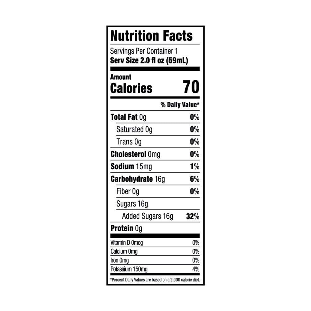 Glukos Watermelon-Lime Nutrition Facts For 1 Serving