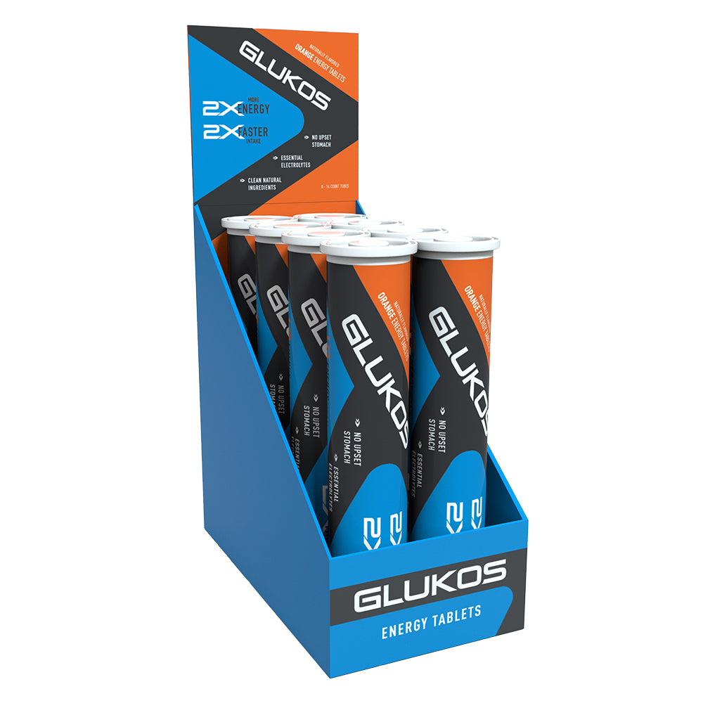 Glukos Energy Orange Chewable Energy Tablets (8 Pack) - Open Box