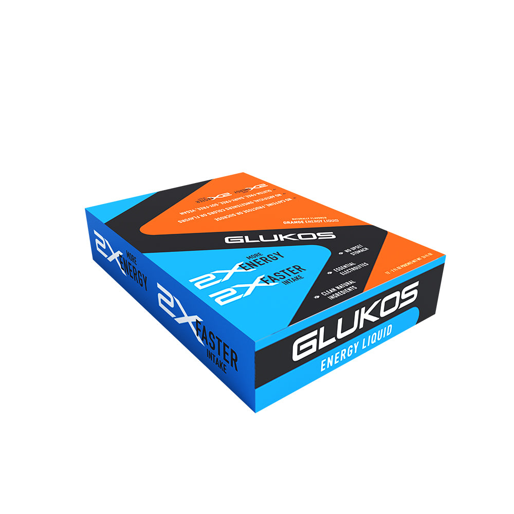 Glukos Orange Energy Gel Packs - Sealed 12 Pack Box