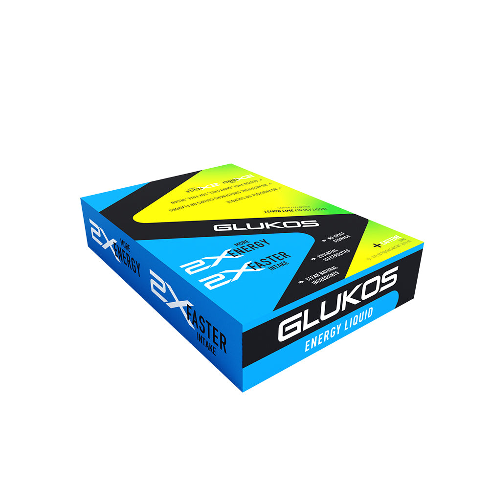 Glukos Lemon Lime Energy Gel Packs - Sealed 12 Pack Box