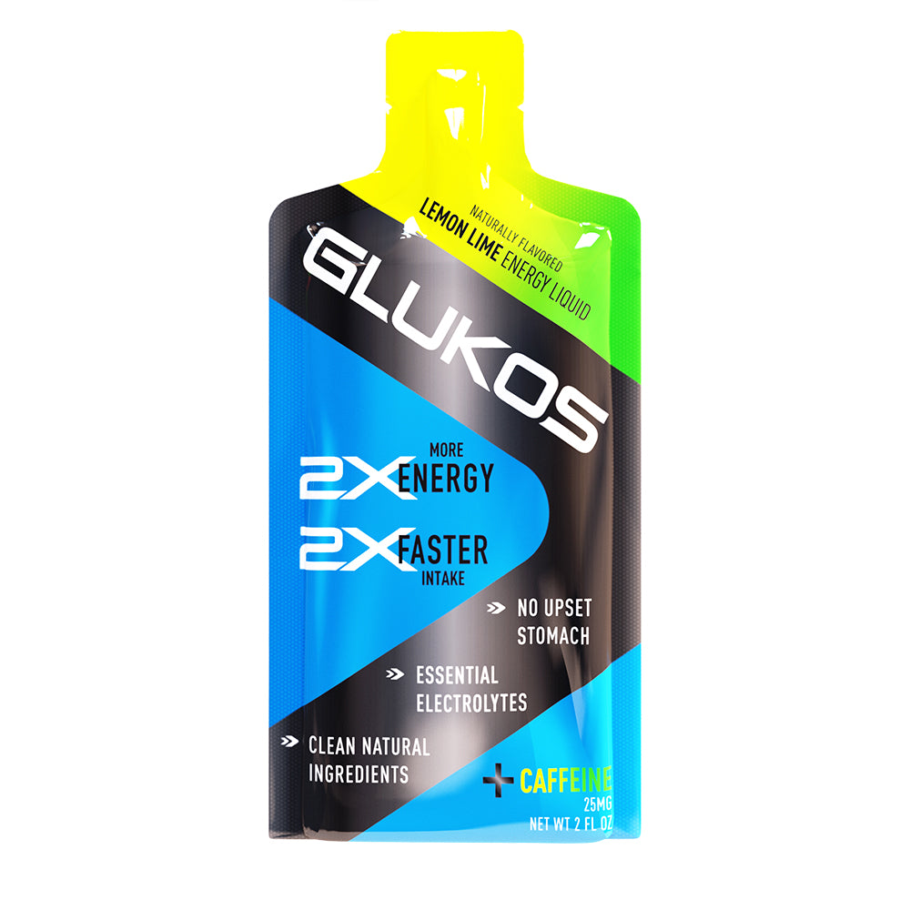 Glukos Lemon-Lime Energy Gel Pack - Single Serving - Front View